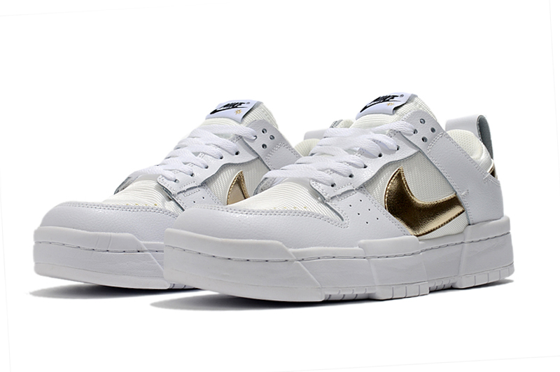 2021 Nike Dunk Low Disrupt White Gold For Women